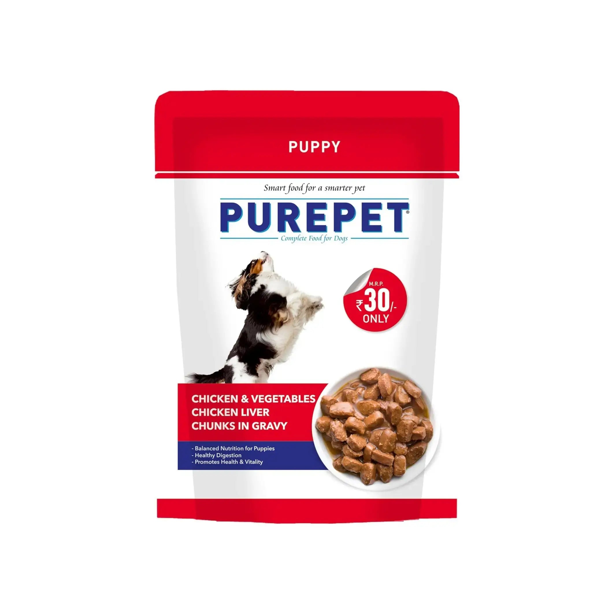 Purepet-  Chicken and Vegetable Chunks in Gravy Wet Food for Puppy