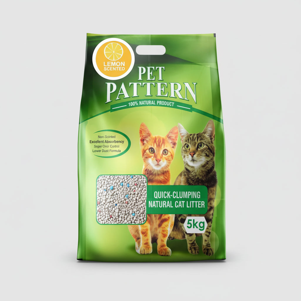 Pet Pattern Cat Litter Lemon