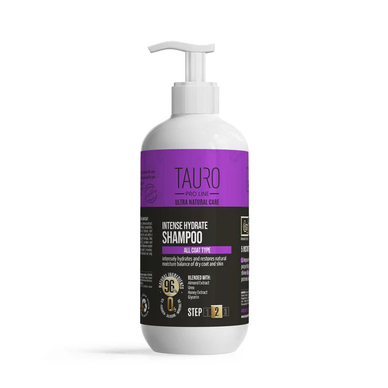 Tauro Pro Line - Ultra Natural Care Intense Hydrate Shampoo  for Dogs and Cats Skin and Coat