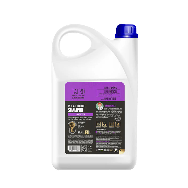 Tauro Pro Line - Ultra Natural Care Intense Hydrate Shampoo  for Dogs and Cats Skin and Coat