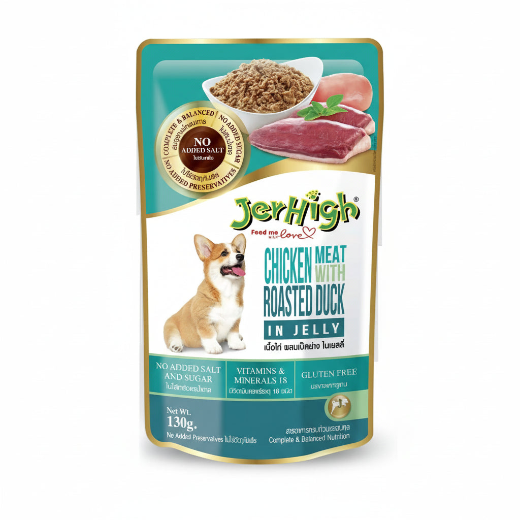 Jerhigh Chicken with Roasted Duck in Jelly Dog Wet Food
