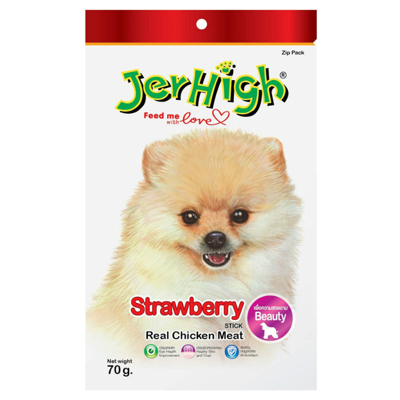 JerHigh- Strawberry Stick Treats for Dogs