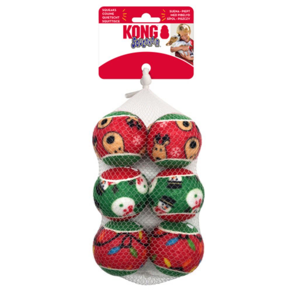 KONG - Holiday Squeakair Balls 6-Pk