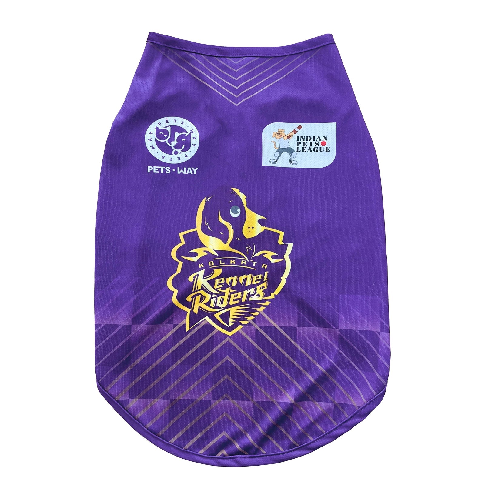 Pets Way Kolkata Kennel Riders IPL Sleeveless T-shirts for Dogs