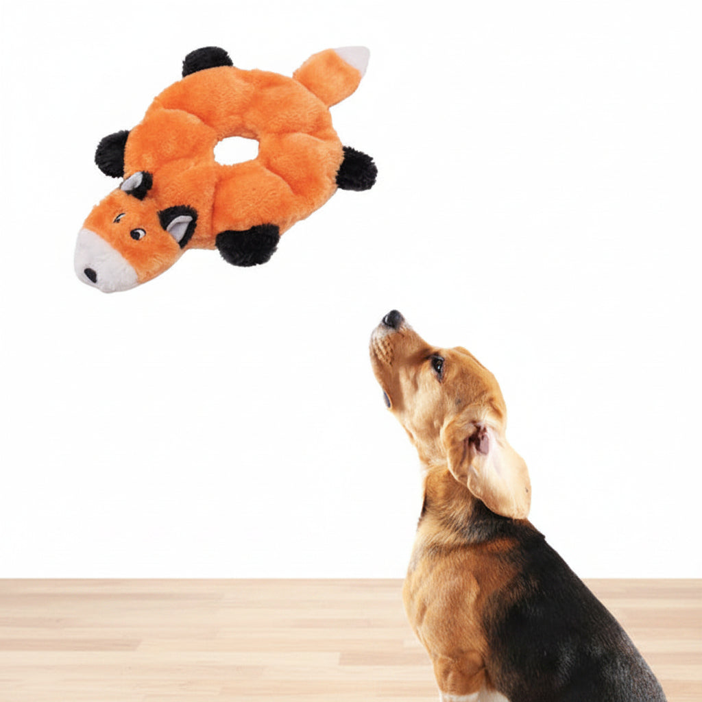 Zippy Paws Loopy Fox Plush Toy for Dogs
