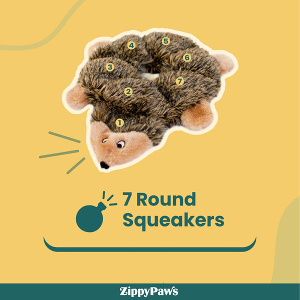 Zippy Paws Loopy Hedgehog Plush Toy for Dogs