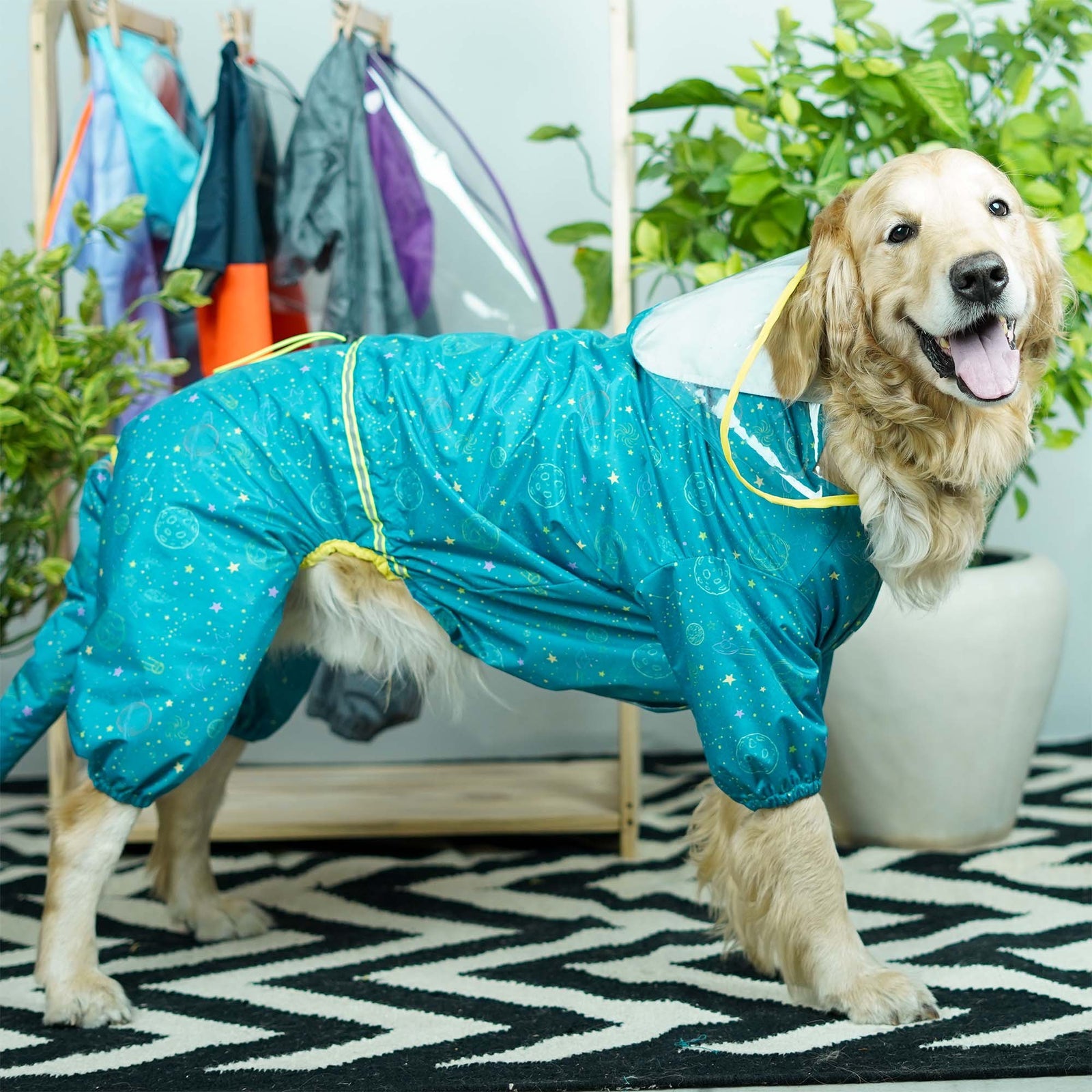 Pets Way Furcast Spaceship Raincoat for Dogs