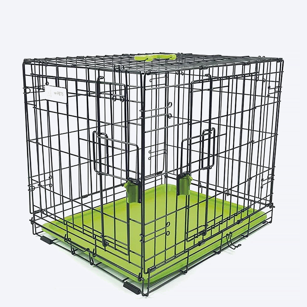 M Pets Voyager Wire Crate with 2 Doors for Dogs and Cats