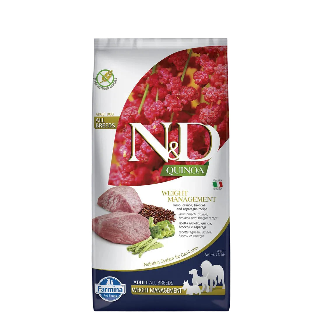 N&D Quinoa Lamb & Broccoli Weight Management Grain Free Adult Dry Dog Food