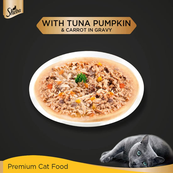 Sheba Tuna Pumpkin and Carrot Adult Cat Wet Food