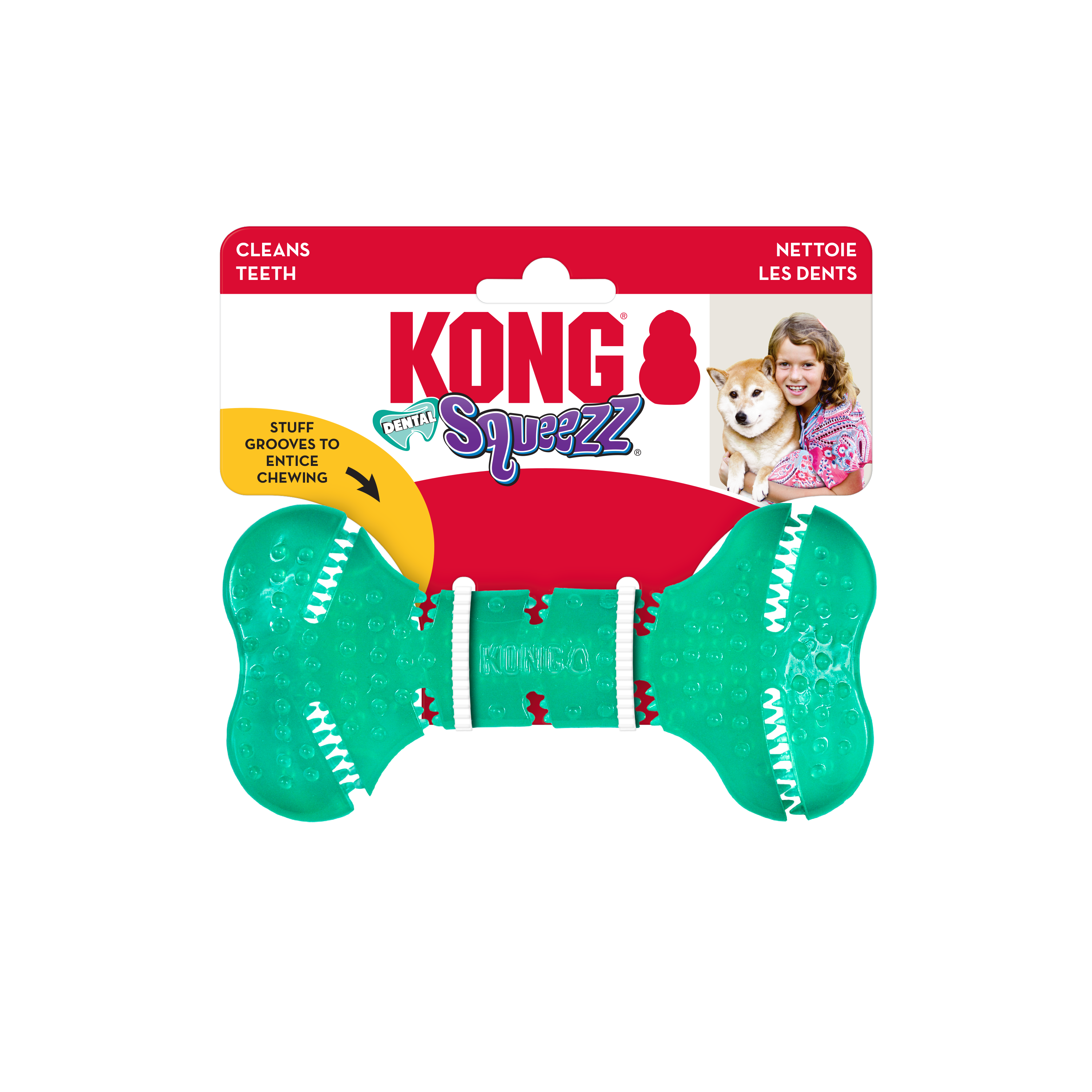 Kong-Squeezz Dental Bone for Dogs