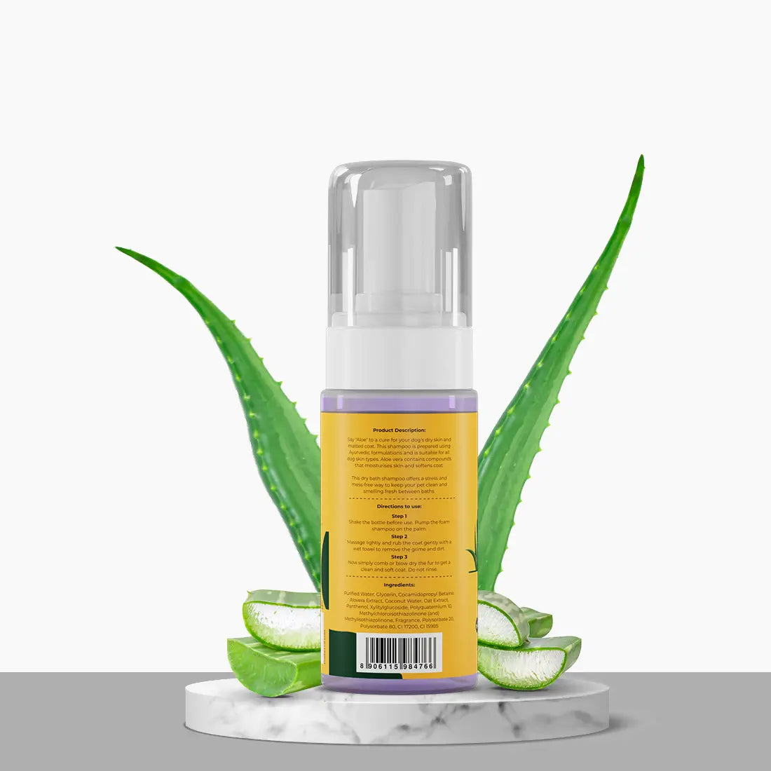 Dogsee Veda Dry Bath Foam Aloe Vera Dog Shampoo
