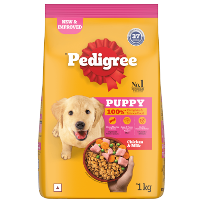 Pedigree- Puppy Chicken and Milk Flavour Dry Food for  New Born Dog