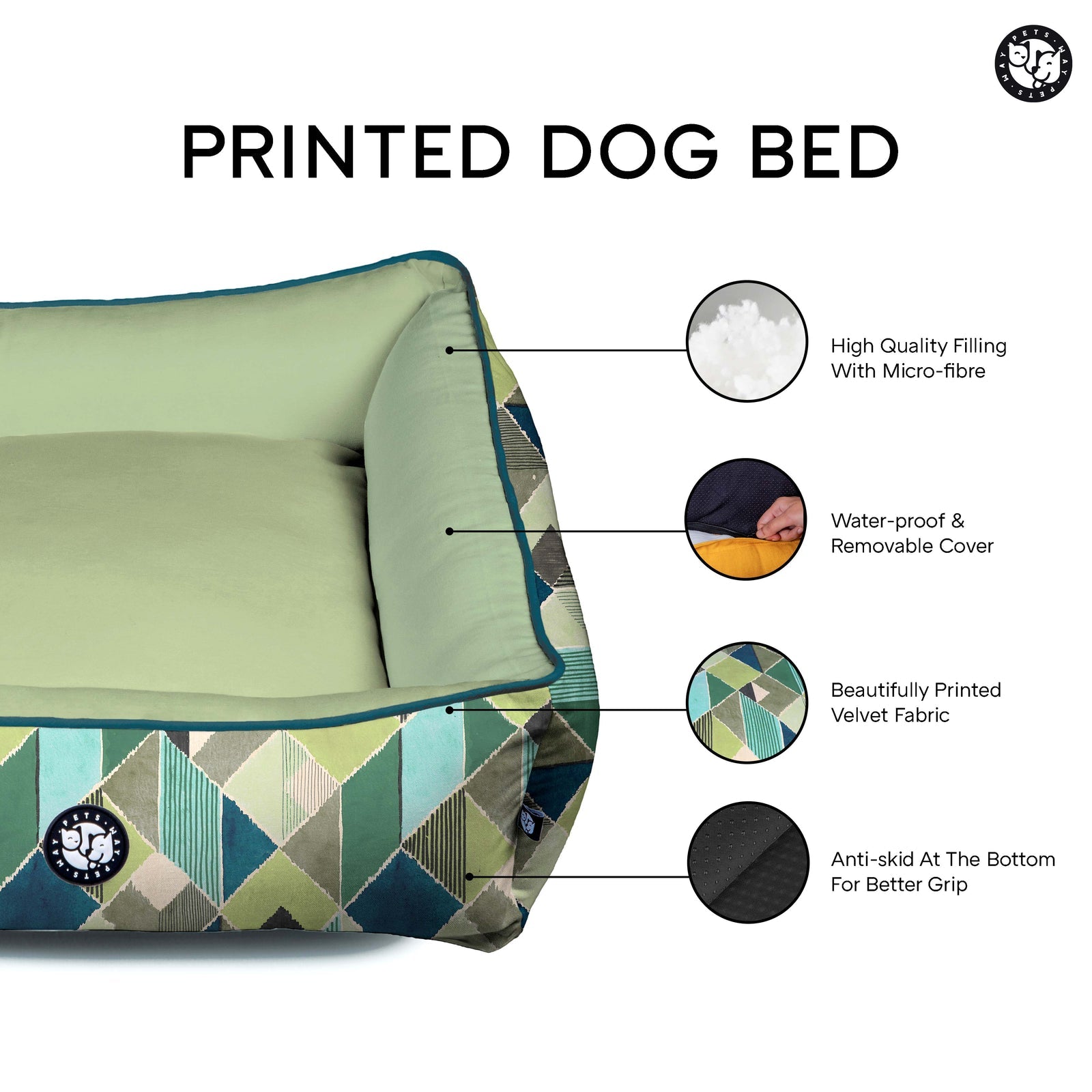 Pets Way Spring & Papaya Design Bed for Dogs