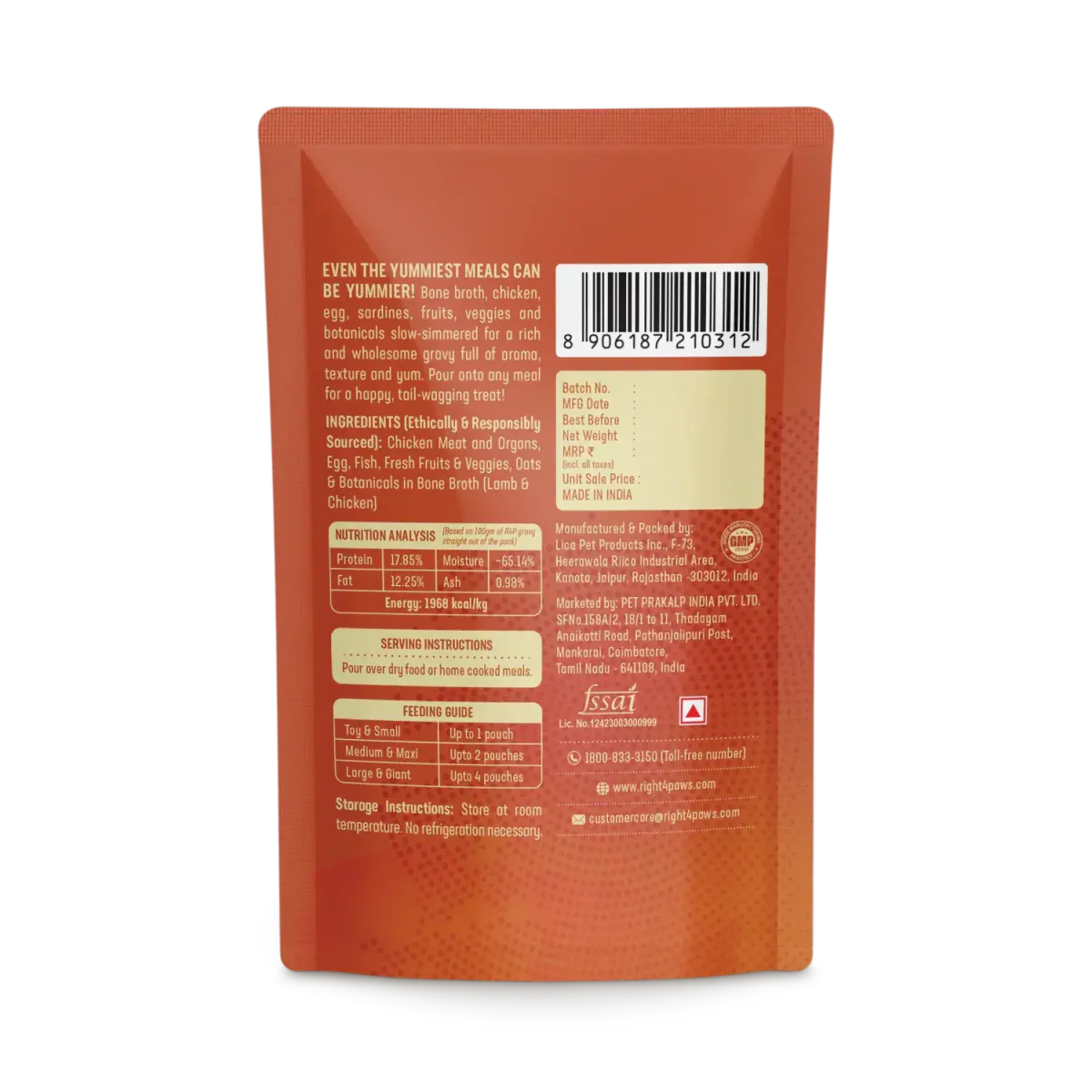 Right 4Paws Meal Topper Gravy