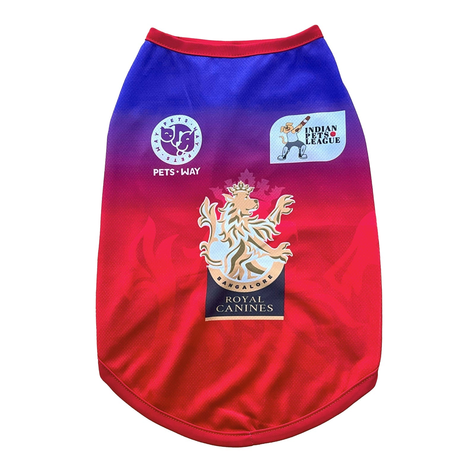 Pets Way Royal Canines Bengaluru IPL Sleeveless T-shirts for Dogs