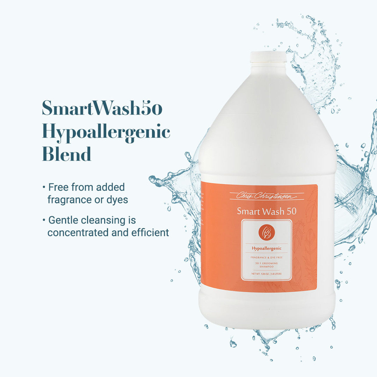Chris Christensen Smartwash50 Hypoallergenic Shampoo for Dogs and Cats
