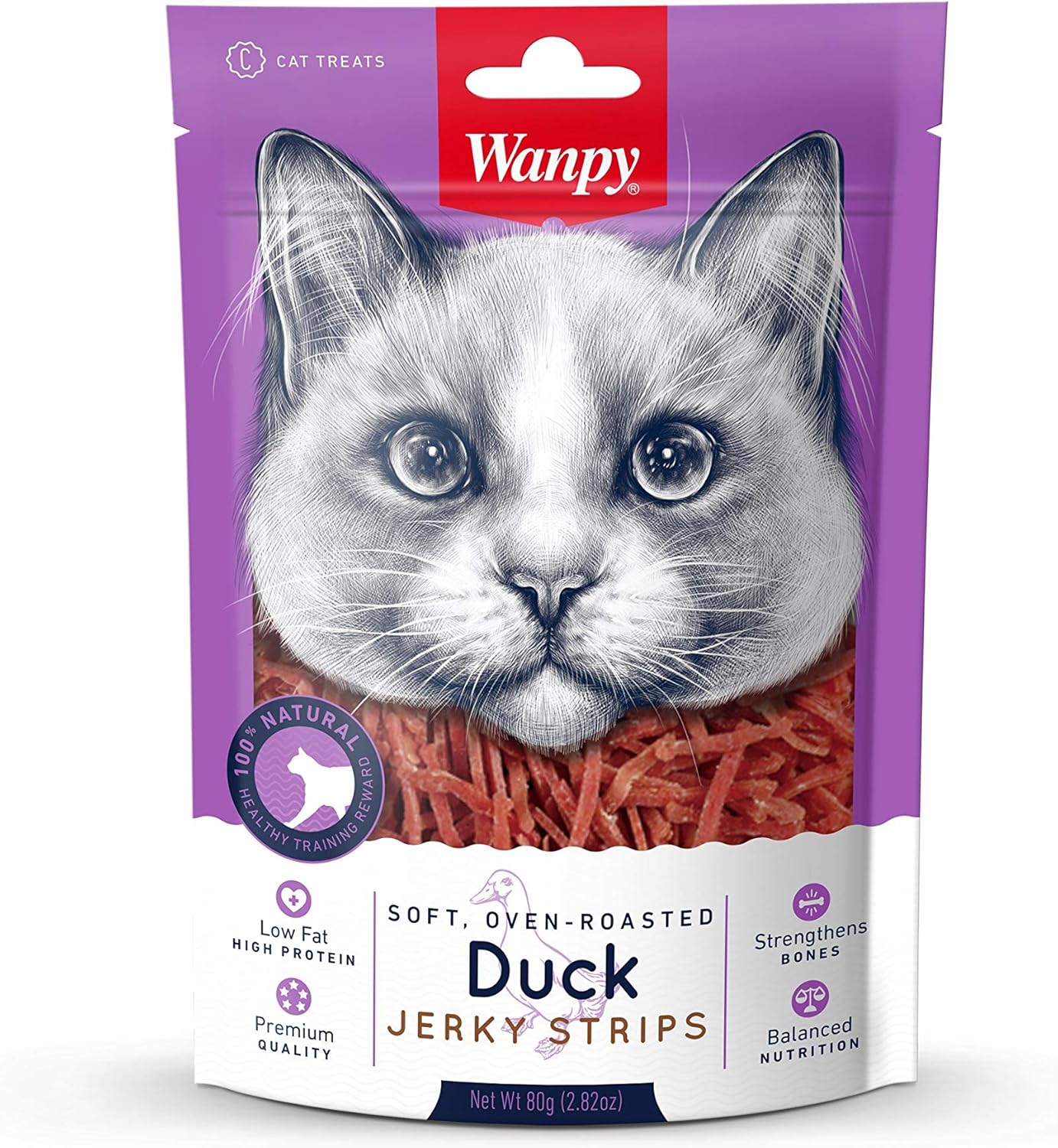 Wanpy Soft Jerky Strips Treats for Cats