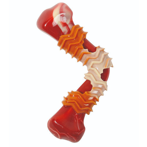 M-Pets Carnivore Boomerang Bone Bacon Scented Chew Toy for Dogs