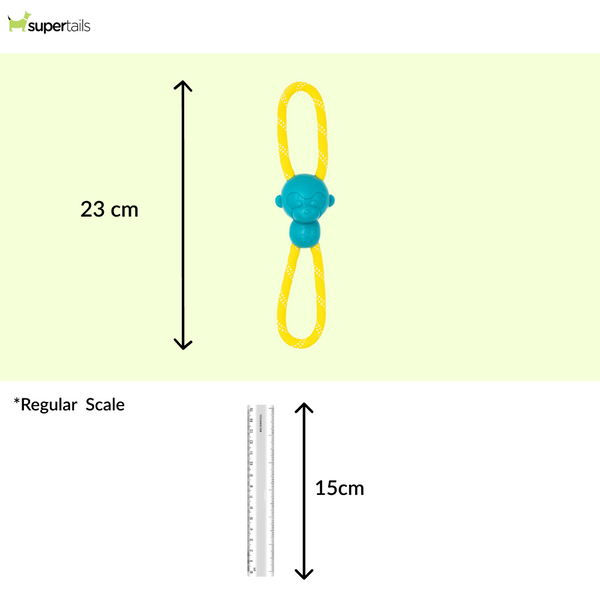 Zippy Paws ZippyTuff Monkey RopeTugz Plush Toy for Dogs