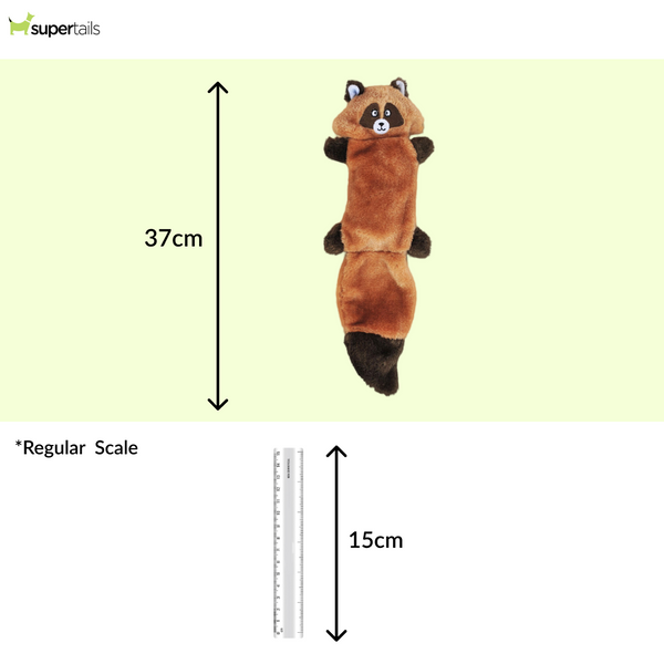 Zippy Paws Zingy Raccoon Plush Toy for Dogs