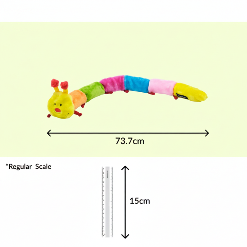 Zippy Paws Blasters Caterpiller Jumbo Plush Toy for Dogs