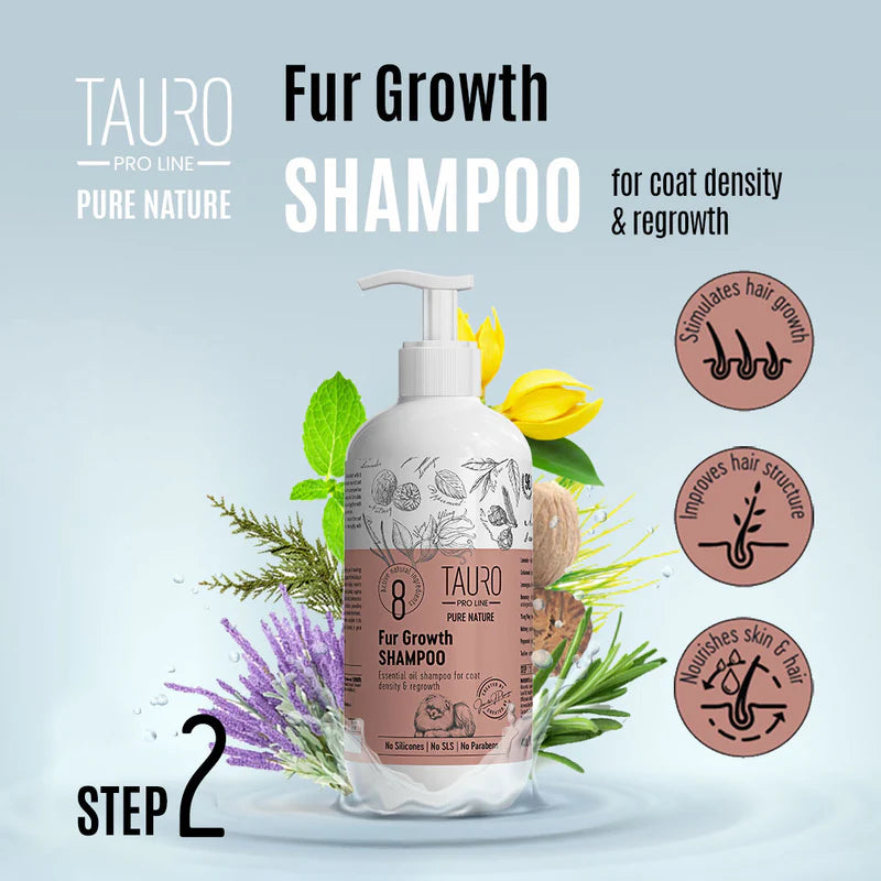 Tauro Pro Line - Pure Nature Fur Growth Coat Growth Promoting Shampoo for Dogs and Cats
