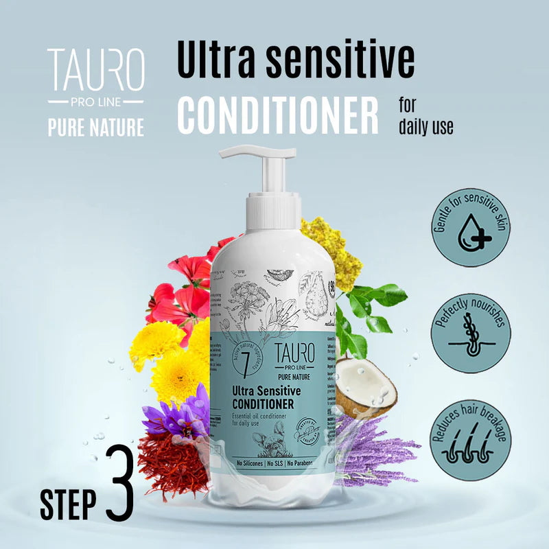 Tauro Pro Line - Pure Nature Ultra Sensitive Coat Conditionier for Dogs and Cats with Sensitive Skin
