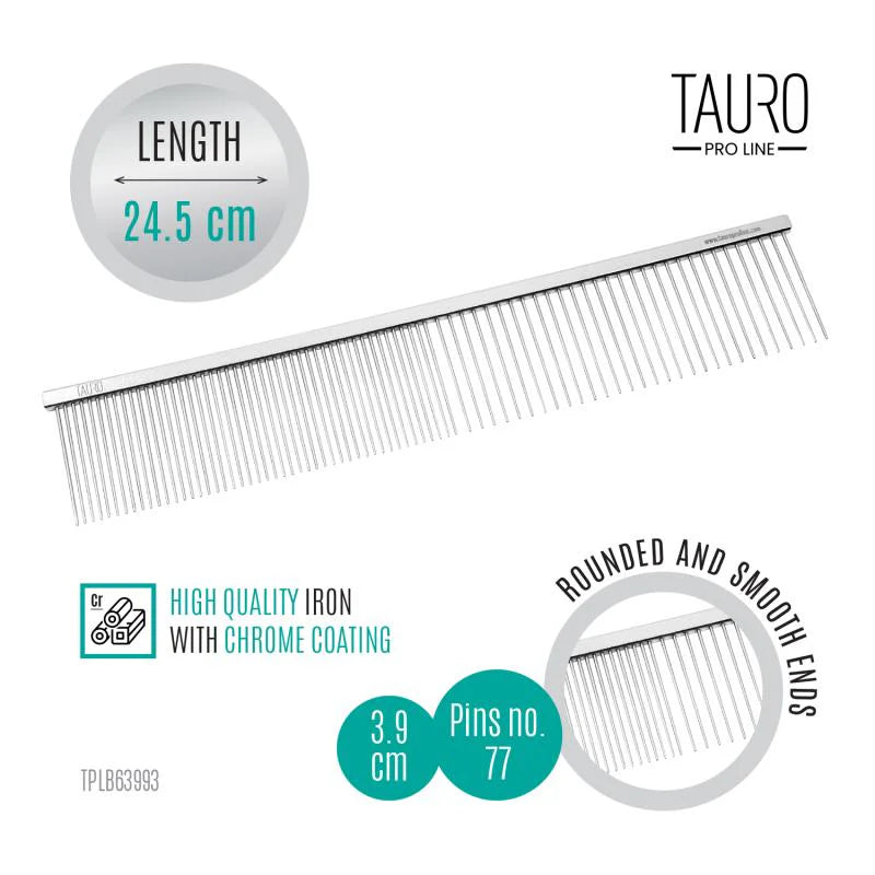 Tauro Pro Line - Comb Metallic Sparse and Dense Teeth