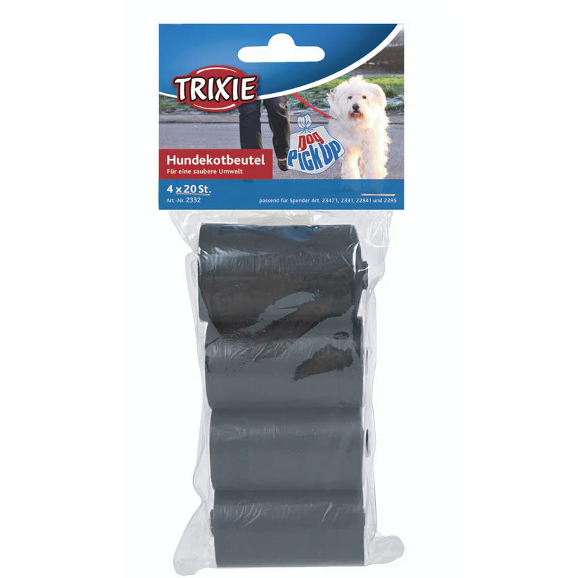 Trixie-Dog Dirt/Poop Pick Up Bags Refill Black 4 rolls of 20pcs