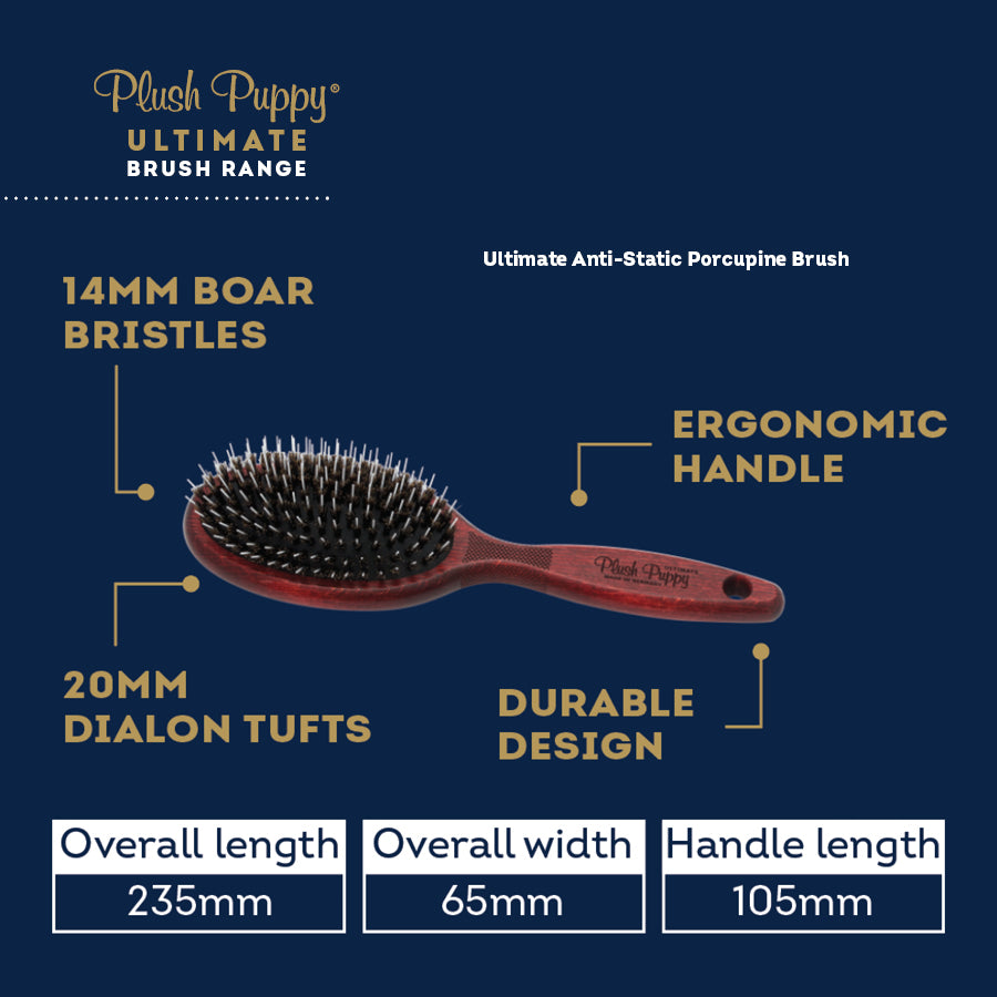 Plush Puppy  -  Ultimate Anti Static Porcupine Brush