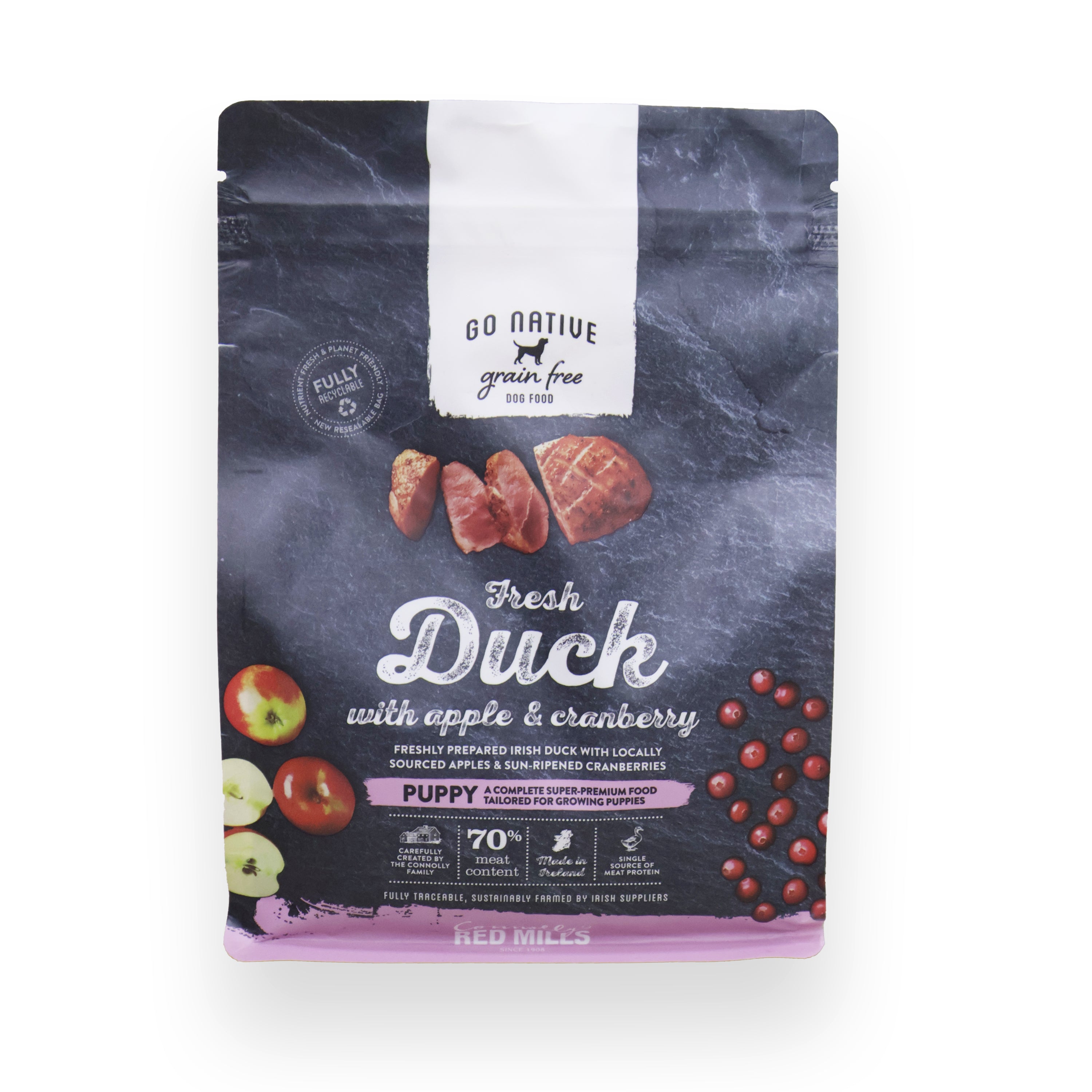 Go Native-Duck with Apple Cranberry Puppy Dry Food