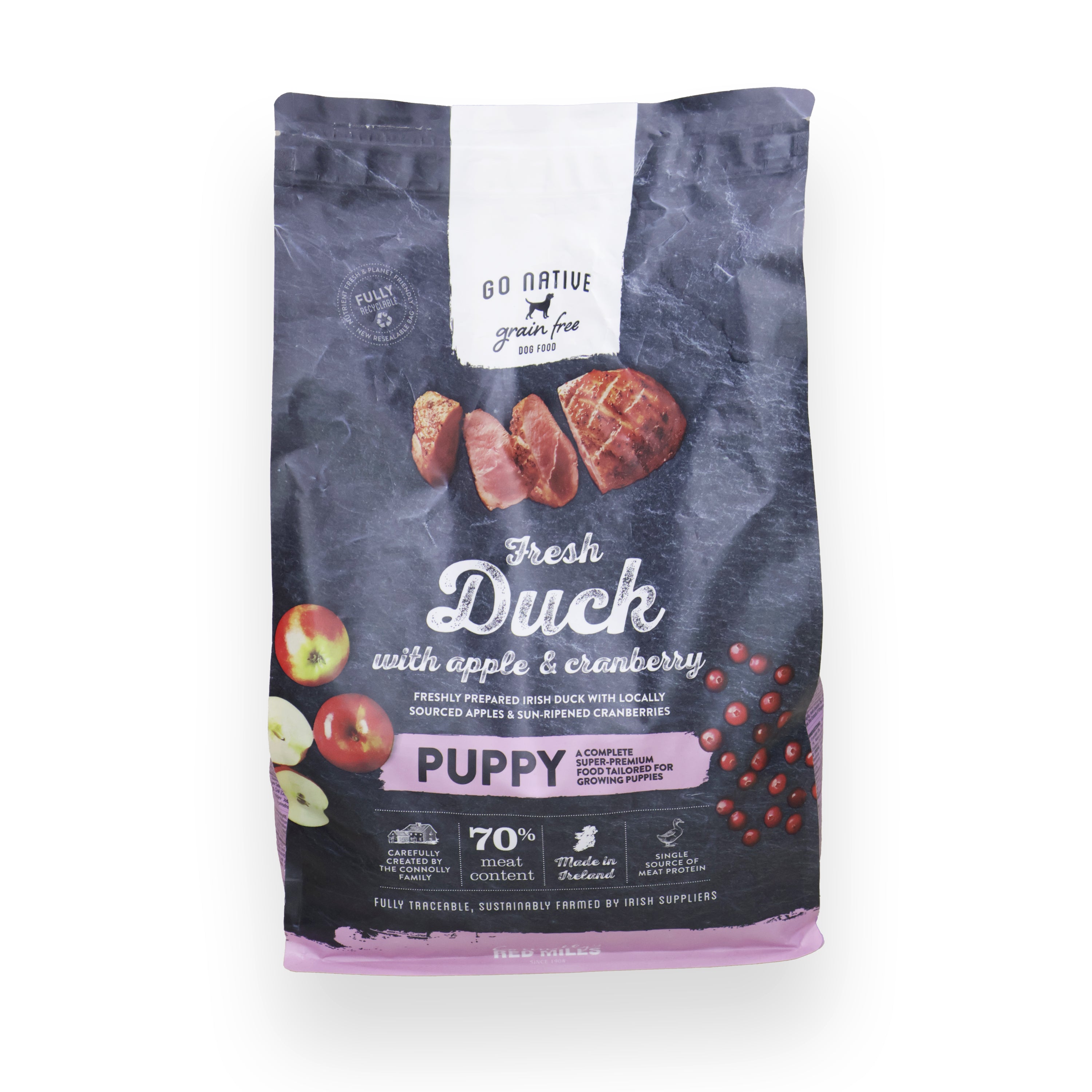 Go Native-Duck with Apple Cranberry Puppy Dry Food