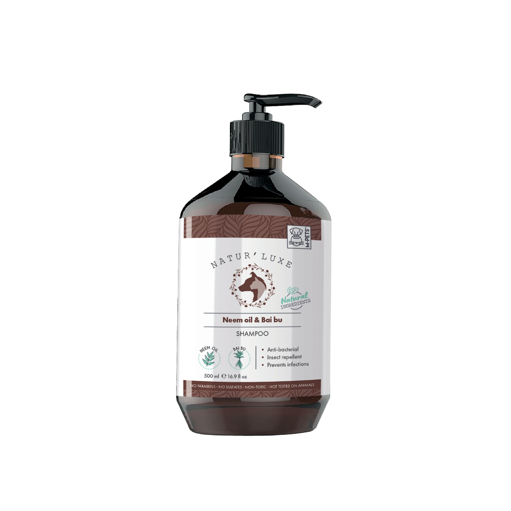 M-Pets Natur'luxe Melia Neem Oil & Bai Bu Shampoo for Dogs