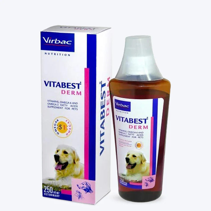 Virbac-Vitabest Derm Vitamin Supplement for Cats and Dogs