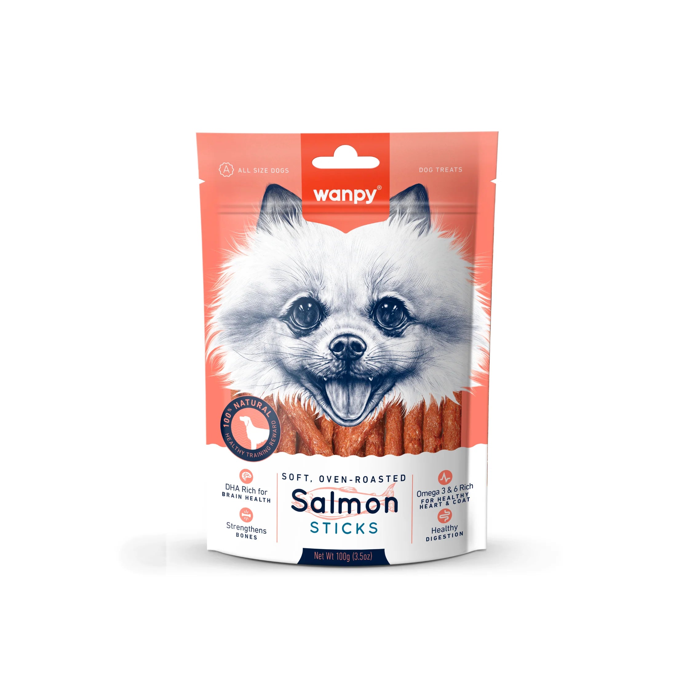 Wanpy- Salmon Sticks Dog Treat