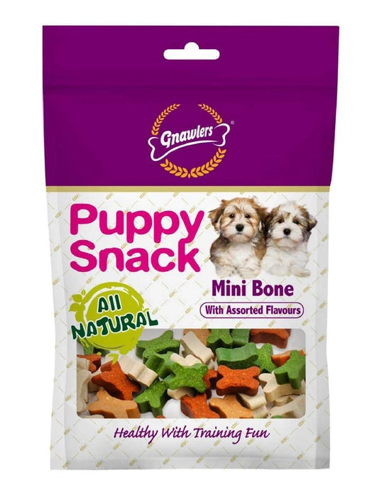 Gnawlers- Puppy Snack Mini Cut Bone Dog Treat 250Gm