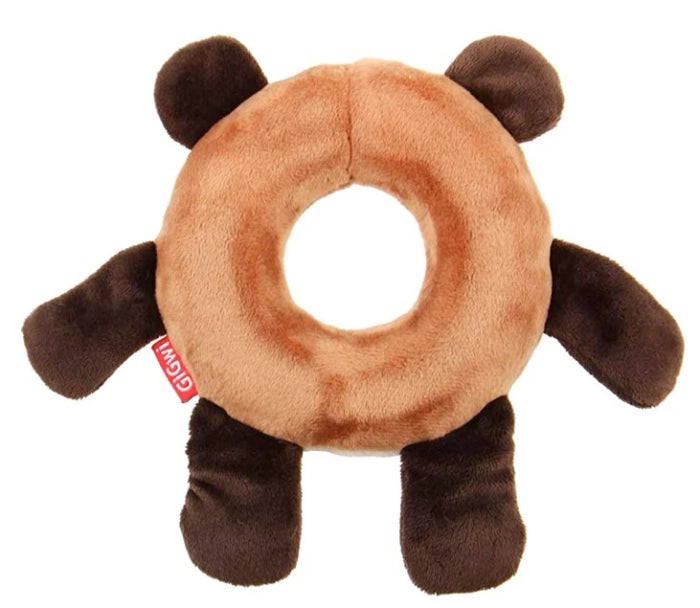 Gigwi- Plush Friendz with Foam Rubber Ring and Squeaker Toy