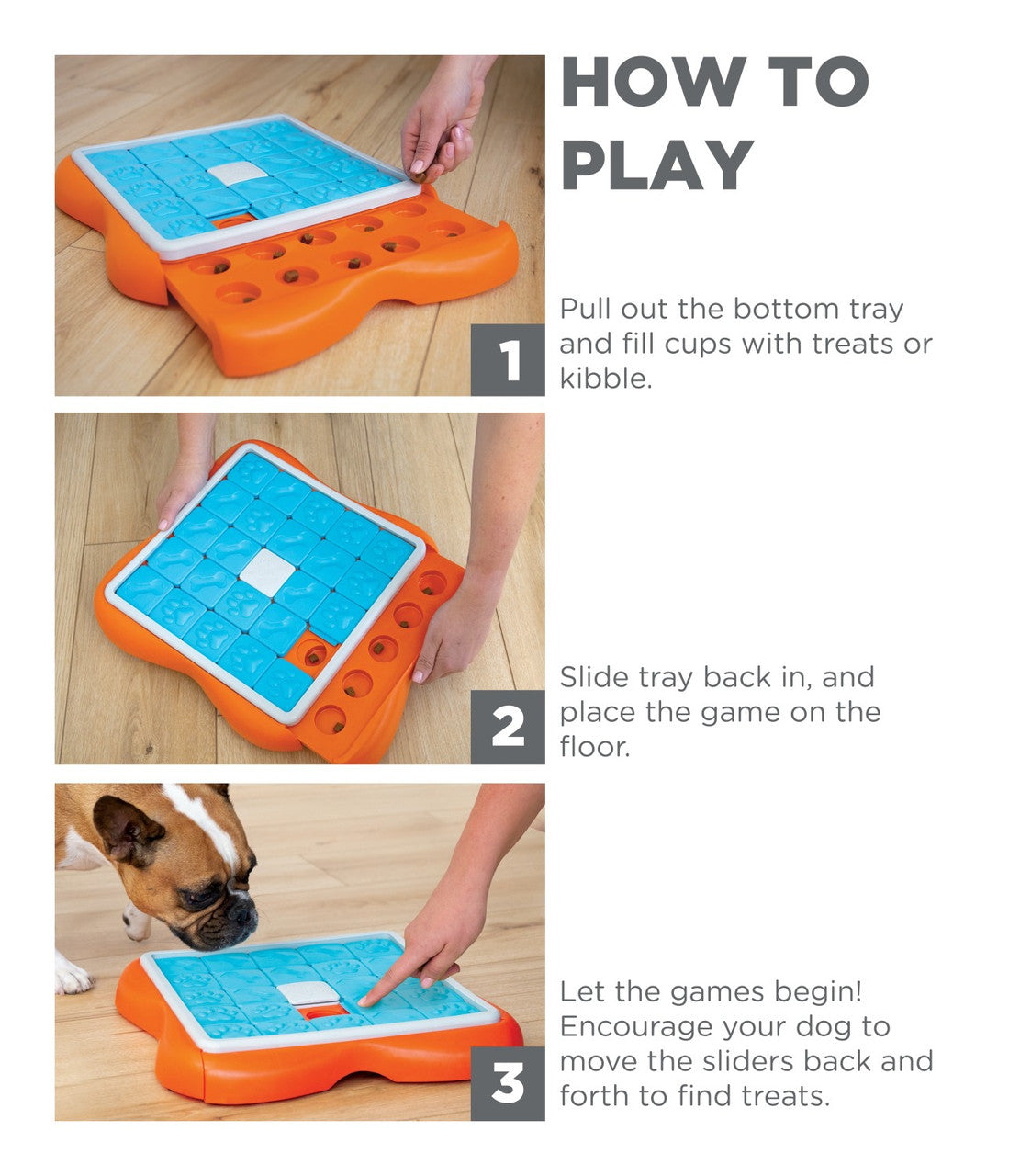 Outward Hound - Nina Ottosson Challenge Slider Interactive Treat Puzzle Toy, 37 Cm X 37 Cm New