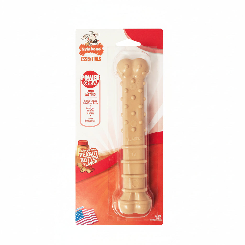Nylabone Power Chew with Ridges and Nubs Peanut Butter