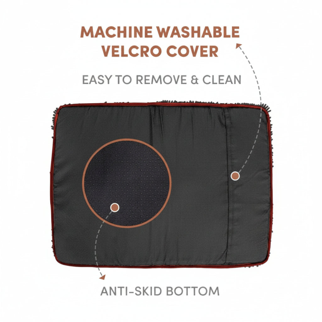 Fofos Chenille Memory Foam Mat for Dogs and Cats