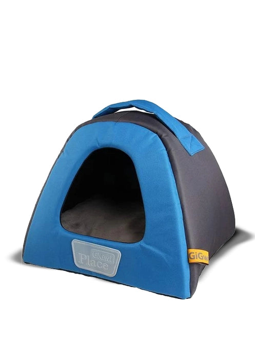 Gigwi-Place Pet House Canvas Blue & Gray (Large)