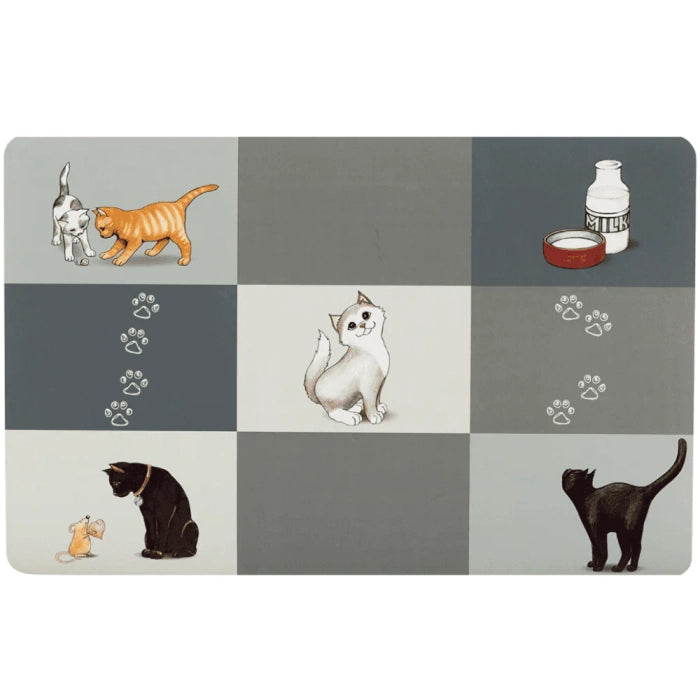 Trixie - Patchwork Cat Place Mat Grey