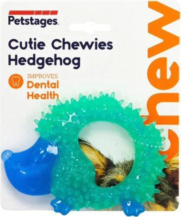 Petstages-Cutie Chewies Hedgehog Chew Dog Toy Blue