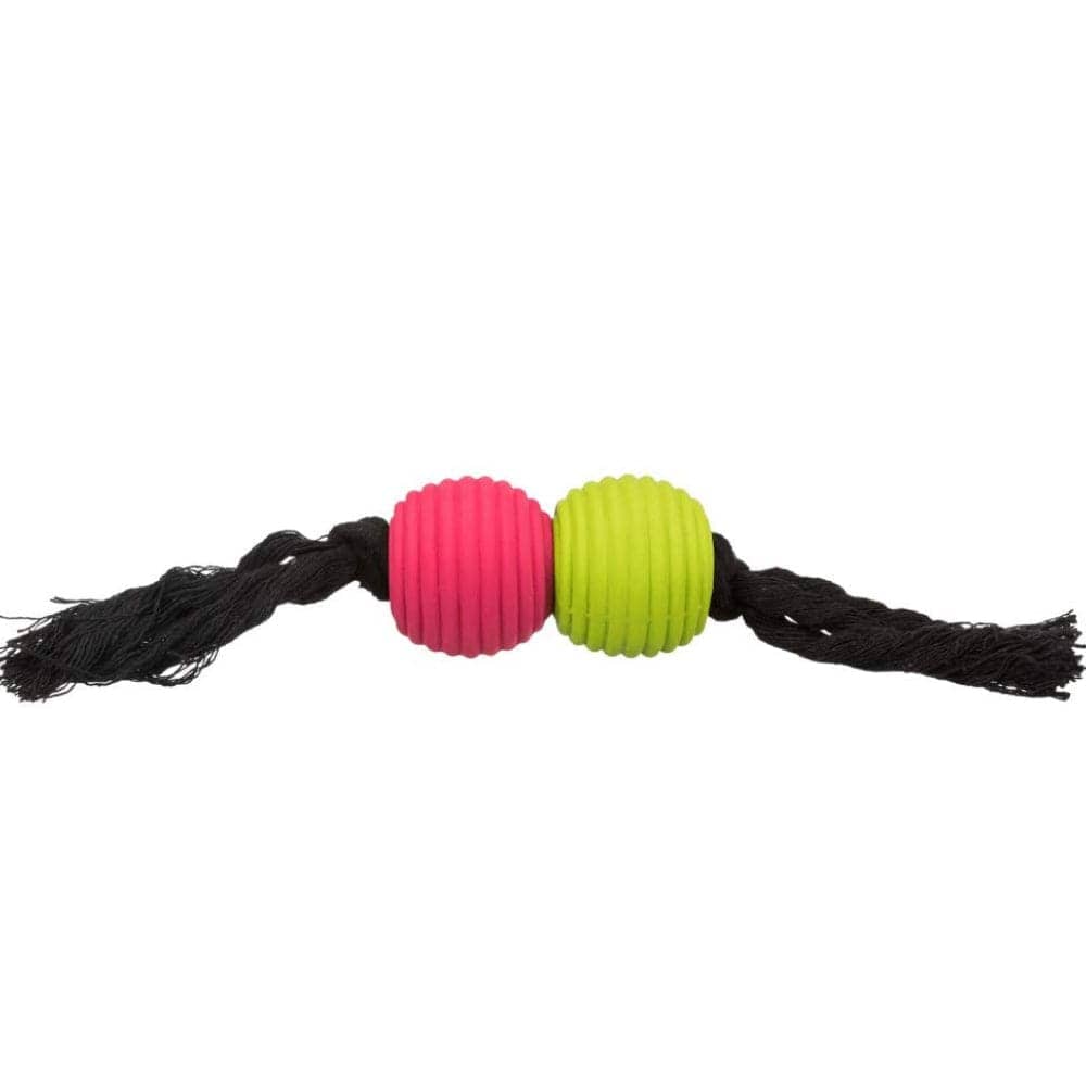 Trixie-Playing Rope with Ball Latex/Cotton Soundless Toy for Dogs