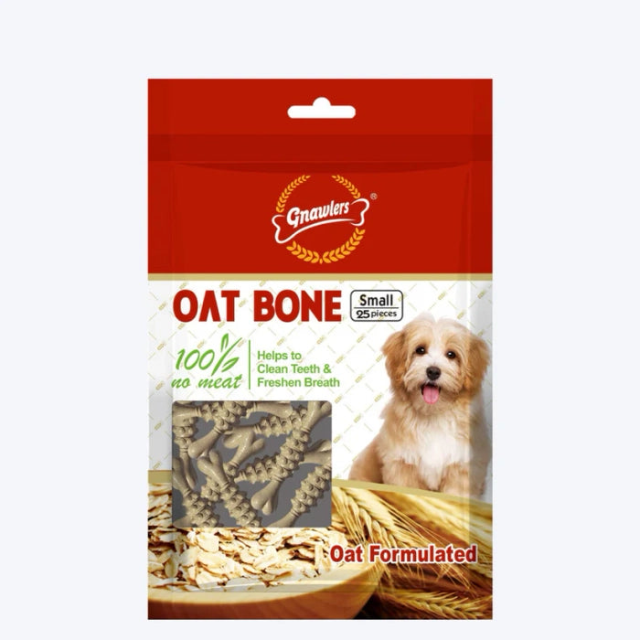 Gnawlers- Oat Bones Dog Treats 225Gm (25 pcs)