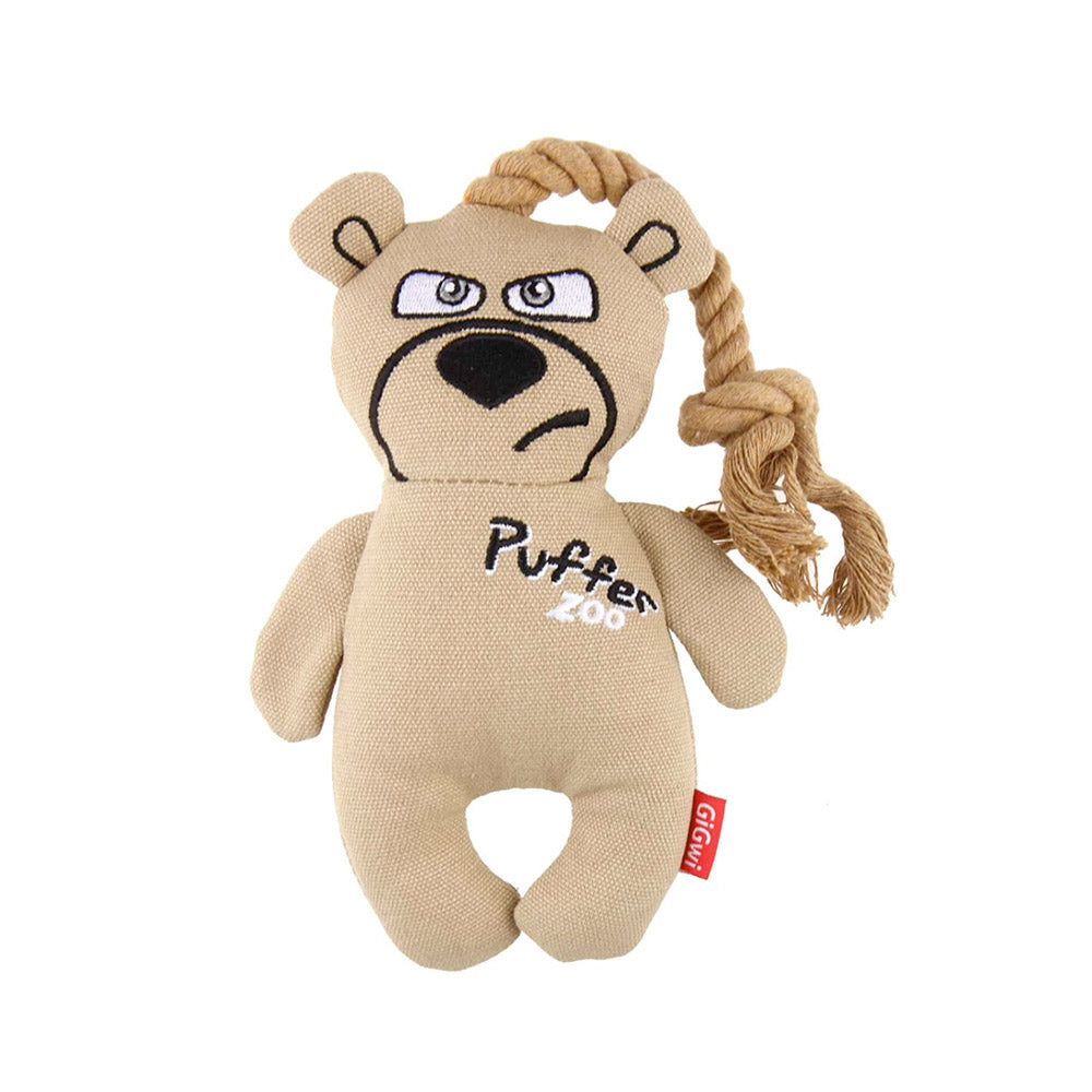 Gigwi  Puffer Zoo Bear Canvas Fabric With Rope 