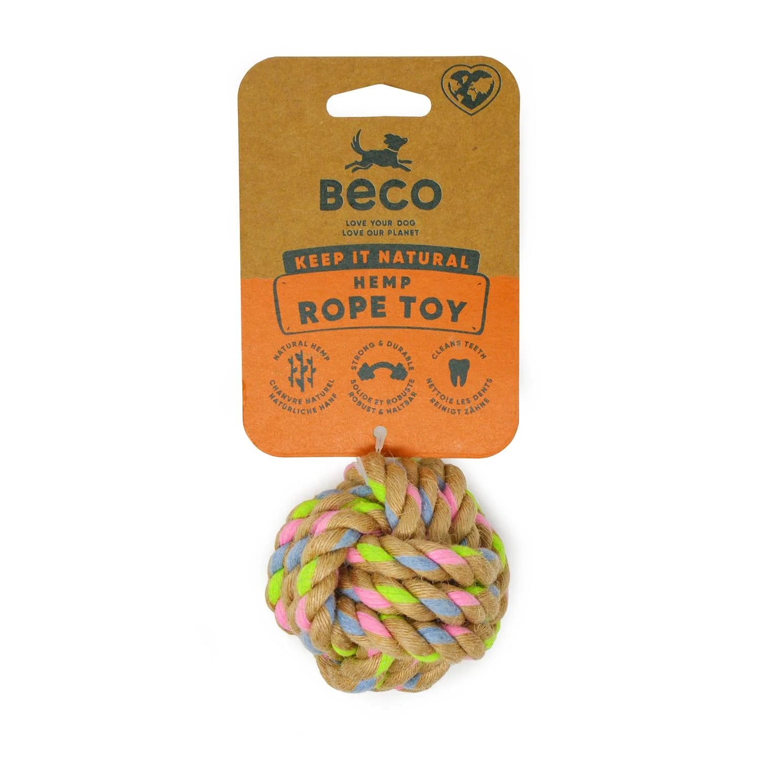 Beco Hemp Rope Ball for Puppies and Adults