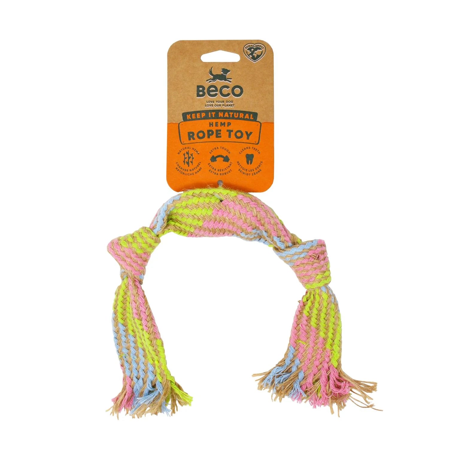 Beco Hemp Squeaky Rope Toy