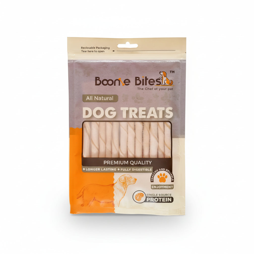 Boonie Bites Twisted Calcium Dog Chew Treats